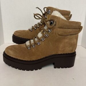 Marc Fisher LTD Nairy Hiking Boot Size 7M Suede Lace Up Shoes